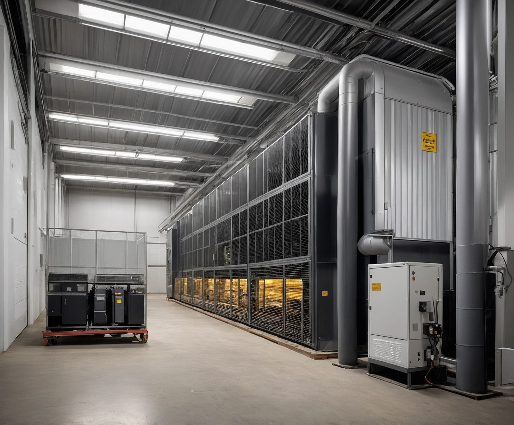 Instalación de climatización en almacén industrial